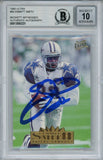 Emmitt Smith Autographed 1995 Ultra #80 Trading Card Beckett 10 Slab 35090