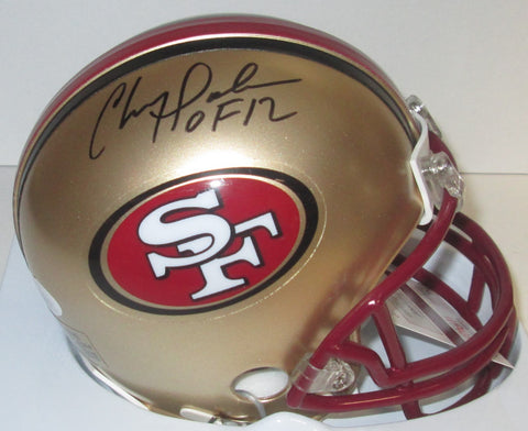 SF 49ers CHRIS DOLEMAN Signed Mini Helmet AUTO w/ "HOF '12" - JSA!!