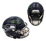 Russell Wilson Signed Seattle Seahawks Speed Flex Authentic Helmet with "SB Insc