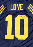 Packers Quarterback JORDAN LOVE Signed Custom Replica Throwback Jersey AUTO BAS