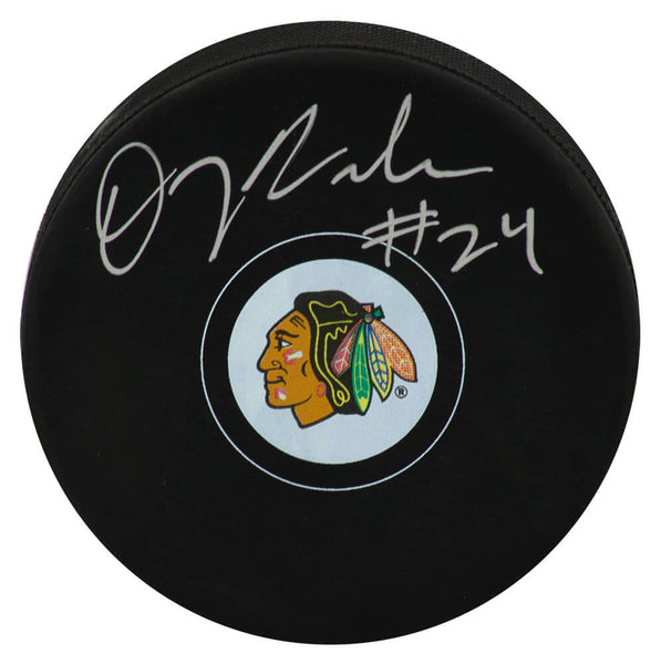 Doug Wilson Signed Chicago Blackhawks Logo Hockey Puck - (SCHWARTZ SPORTS COA)