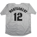 Autographed/Signed Colson Montgomery Chicago Pinstripe Jersey Beckett BAS COA