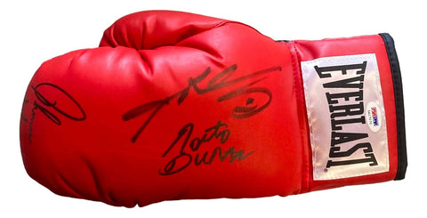 Leonard Duran Hearns Signed Everlast Left Handed Boxing Glove PSA 5A17070
