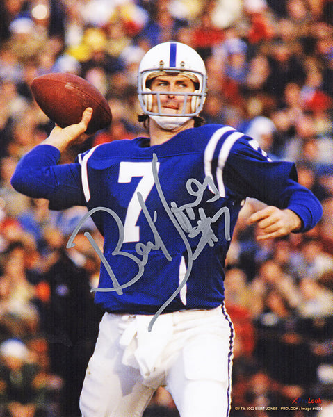 Bert Jones Signed Colts Passing Action 8x10 Photo - (SCHWARTZ SPORTS COA)