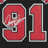 Dennis Rodman Chicago Bulls Signed Black 1997-98 Mitchell & Ness Replica Jersey