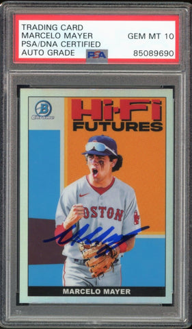 2022 Bowman Hi-Fi Futures #HIFI-1 Marcelo Mayer RC PSA/DNA Auto GEM MINT 10