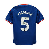 Harry Maguire Signed Manchester Utd Away Soccer Jersey #5 with Beckett COA