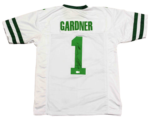 AHMAD SAUCE GARDNER SIGNED NEW YORK JETS #1 WHITE THROWBACK JERSEY BECKETT