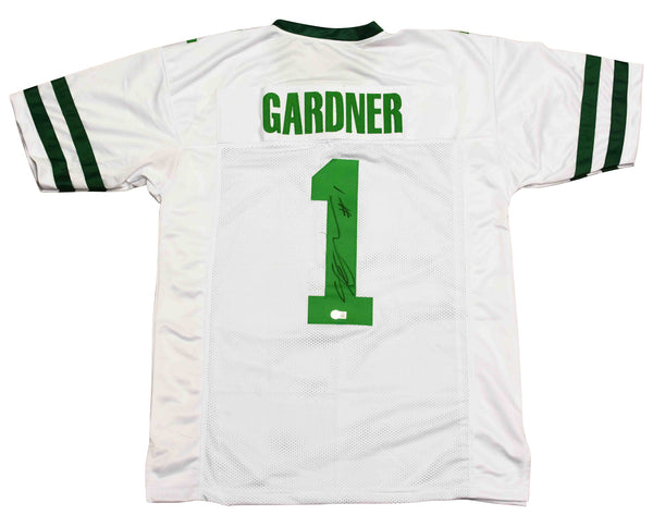 AHMAD SAUCE GARDNER SIGNED NEW YORK JETS #1 WHITE THROWBACK JERSEY BECKETT