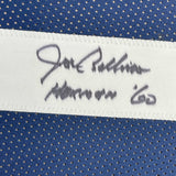 FRAMED Autographed/Signed JOE BELLINO 35x39 Navy Blue Jersey JSA COA