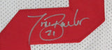 Tiki Barber Signed White Custom Football Jersey New York Giants JSA 186222