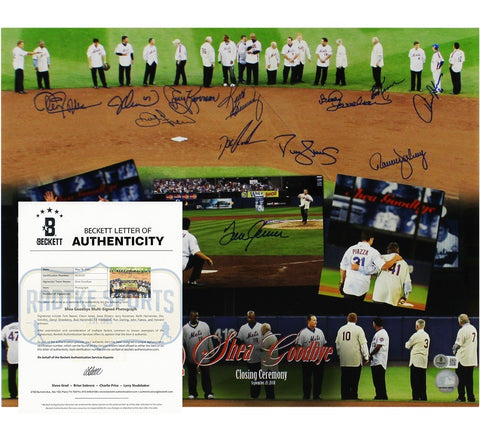 Tom Seaver, Keith Hernandez Signed New York Mets Unframed 16x20 Photo - 12 sigs