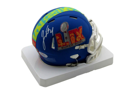Jake Elliott Signed/Auto Blue Super Bowl LIX Mini Helmet Eagles PSA 192765