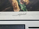 Wilt Chamberlain & Havlicek Autographed Framed Lithograph /1000 Beckett AE08297