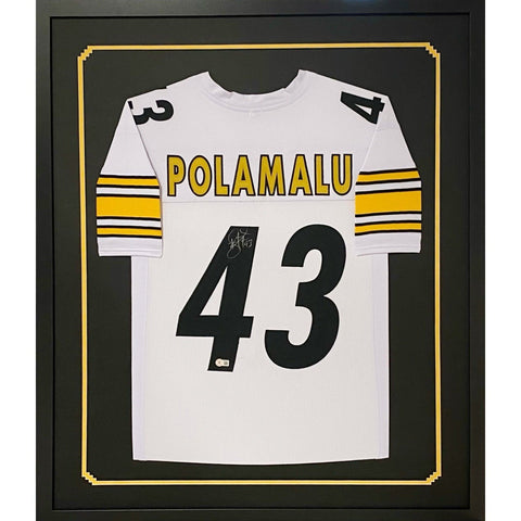 Troy Polamalu Autographed Signed Framed Pittsburgh Steelers BB0 Jersey BECKETT