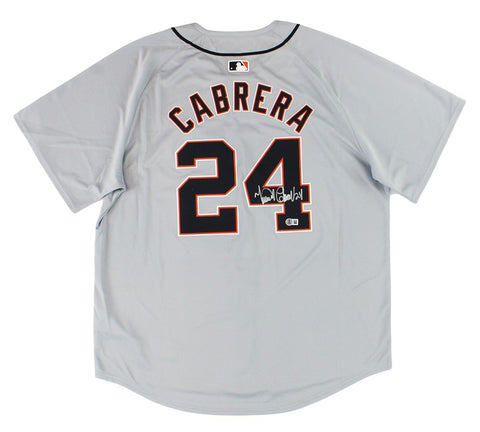 Miguel Cabrera Signed Detroit Tigers Mitchell and Ness Gray MLB Jersey