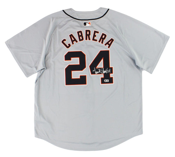 Miguel Cabrera Signed Detroit Tigers Mitchell and Ness Gray MLB Jersey