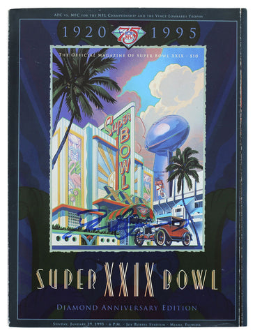 49ers Deion Sanders Authentic Signed SB XXIX Program BAS Witnessed #WV91998