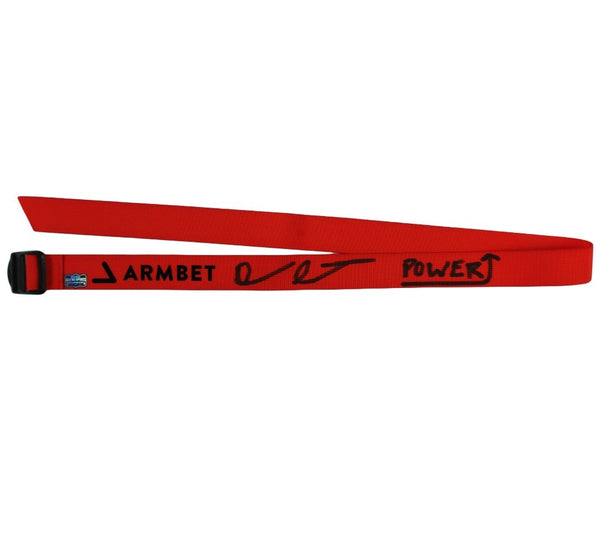 Devon Larratt Signed Armbet 48" Red Arm Wrestling Strap- "Power Up"