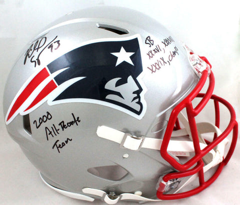 Richard Seymour Signed Patriots Authentic FS Speed Helmet W/ Insc- Beckett W