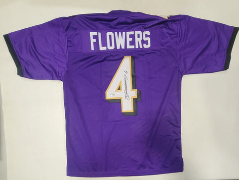 ZAY FLOWERS SIGNED AUTOGRAPHED CUSTOM PRO STYLE CUSTOM XL JERSEY BECKETT QR