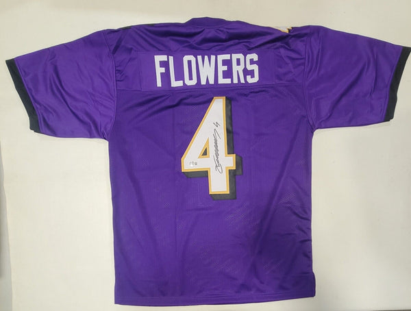 ZAY FLOWERS SIGNED AUTOGRAPHED CUSTOM PRO STYLE CUSTOM XL JERSEY BECKETT QR