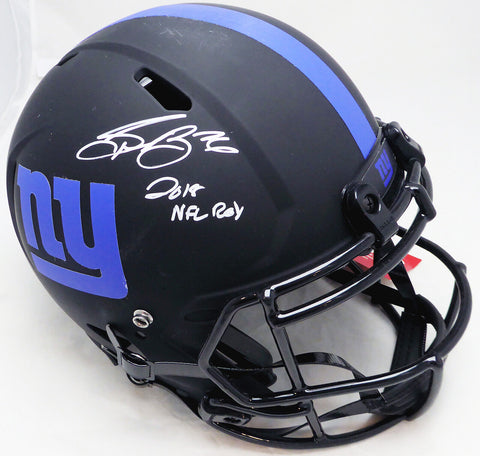 Saquon Barkley Autographed Giants Eclipse Full Size Auth Helmet 18 ROY Beckett