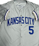 Royals Hall of Famer GEORGE BRETT Signed Custom Replica Grey Jersey AUTO - JSA