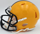 JAMES HARRISON AUTOGRAPHED STEELERS THROWBACK GOLD MINI HELMET BECKETT 241384