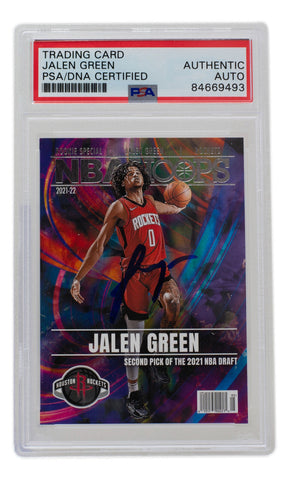 Jalen Green Signed Houston Rockets 2021 NBA Hoops Special Rookie Card #RS2