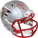 Julio Jones Autographed Atlanta Falcons Blaze Mini Helmet Beckett Witness 51855