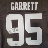 MYLES GARRETT SIGNED CLEVELAND BROWNS NIKE XL STITCHED JERSEY BECKETT QR