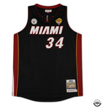Ray Allen Autographed/ Inscr. Miami Heat Authentic Black M&N Jersey UDA LE 113