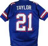 Fred Taylor Autographed Blue College Style Jersey w/ 96 Natl Champs-BAW Holo