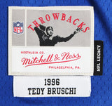 Patriots Tedy Bruschi "Super Bowl Champions" Signed Navy M&N TB Jersey BAS Wit