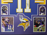 FRAMED MINNESOTA VIKINGS DAUNTE CULPEPPER AUTOGRAPHED SIGNED JERSEY JSA COA