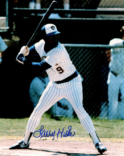 Brewers LARRY HISLE Signed 8x10 Photo #3 AUTO - Member of 1982 World Series Team
