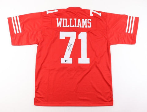 Trent Williams Signed San Francisco 49ers Jersey (Beckett) 10xPro Bowl Off. Line