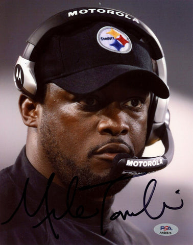 Mike Tomlin Signed/Auto 8x10 Photo Pittsburgh Steelers PSA/DNA 188111