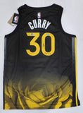 Warriors Stephen Curry Autographed Nike City Edition Jersey Chef Beckett AE08425