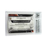 Enzo Fernandez Signed 2022-23 Topps Museum UCL Rookie Relics - Beckett Witness