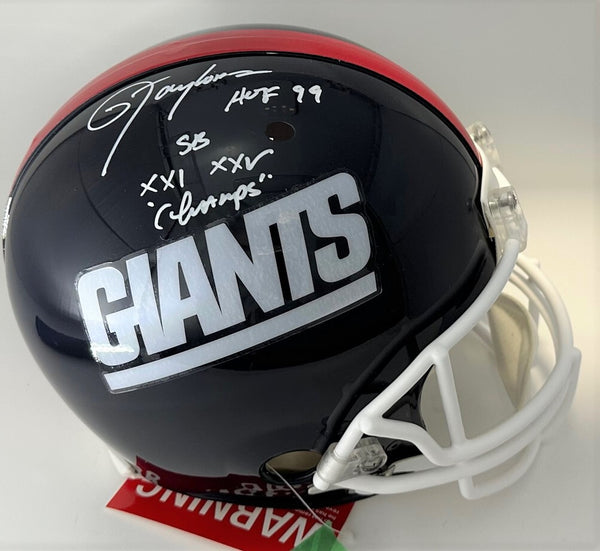 Giants LAWRENCE TAYLOR Signed Full Size Authentic VSR4 Helmet w/ Script AUTO BAS