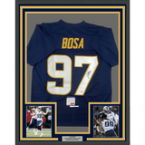 FRAMED Autographed/Signed JOEY BOSA 33x42 #97 Los Angeles Blue Jersey PSA COA