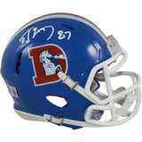 Ed McCaffrey Autographed Denver Broncos TB 75-96 Mini Helmet Beckett WIT 56380