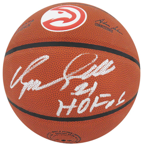 Dominique Wilkins Signed Wilson Atlanta Hawks NBA Basketball w/HOF'06 - (SS COA)