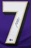 Rashod Bateman Authentic Signed Purple Pro Style Jersey BAS Witnessed
