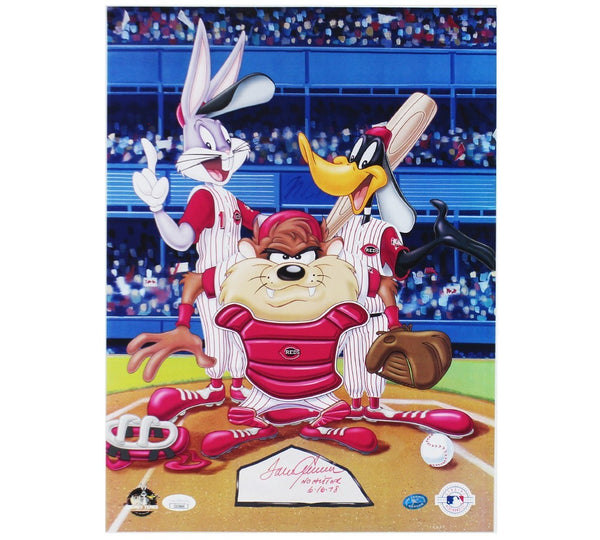 Tom Seaver Signed Cincinnati Reds Unframed 12x17 Looney Tunes MLB Photo -No Hit