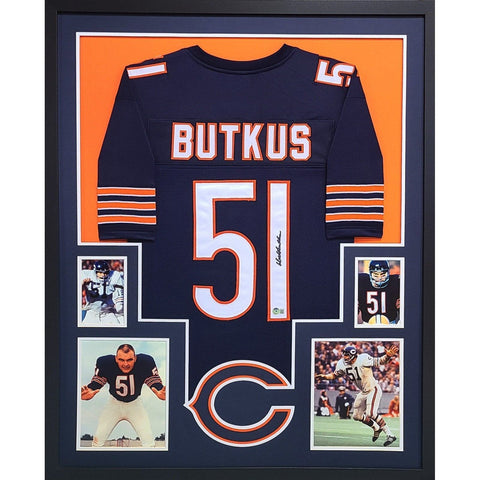 Dick Butkus Autographed Signed Framed Chicago Bears Jersey JSA