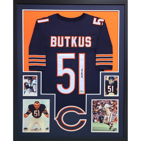 Dick Butkus Autographed Signed Framed Chicago Bears Jersey JSA