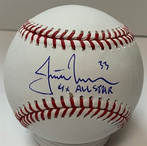 Minn Twins JUSTIN MORNEAU Signed Official MLB Baseball w/ "4 x All Star" AUTO